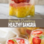 Non-Alcoholic Sangria Recipe - this pineapple strawberry sangria is prepared using fresh fruits and fresh grape juice. Perfect refreshing summer drink to please the crowd. | #watchwhatueat #nonalcoholic #summerdrink #strawberry #nonalcoholicsangria #sangria