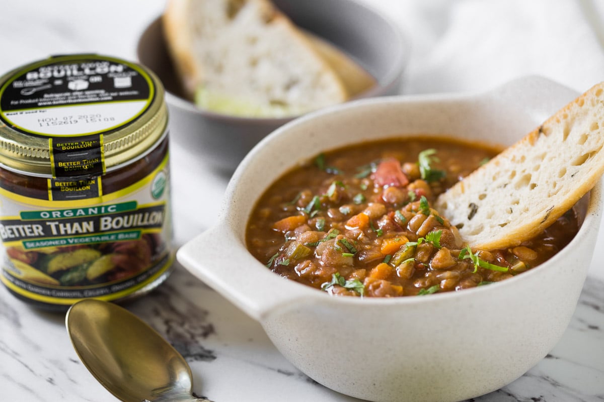 This Instant Pot Vegetarian Lentil Soup is a quick and easy wholesome healthy soup that you will love to make again & again. Packed with proteins & tempting flavors.