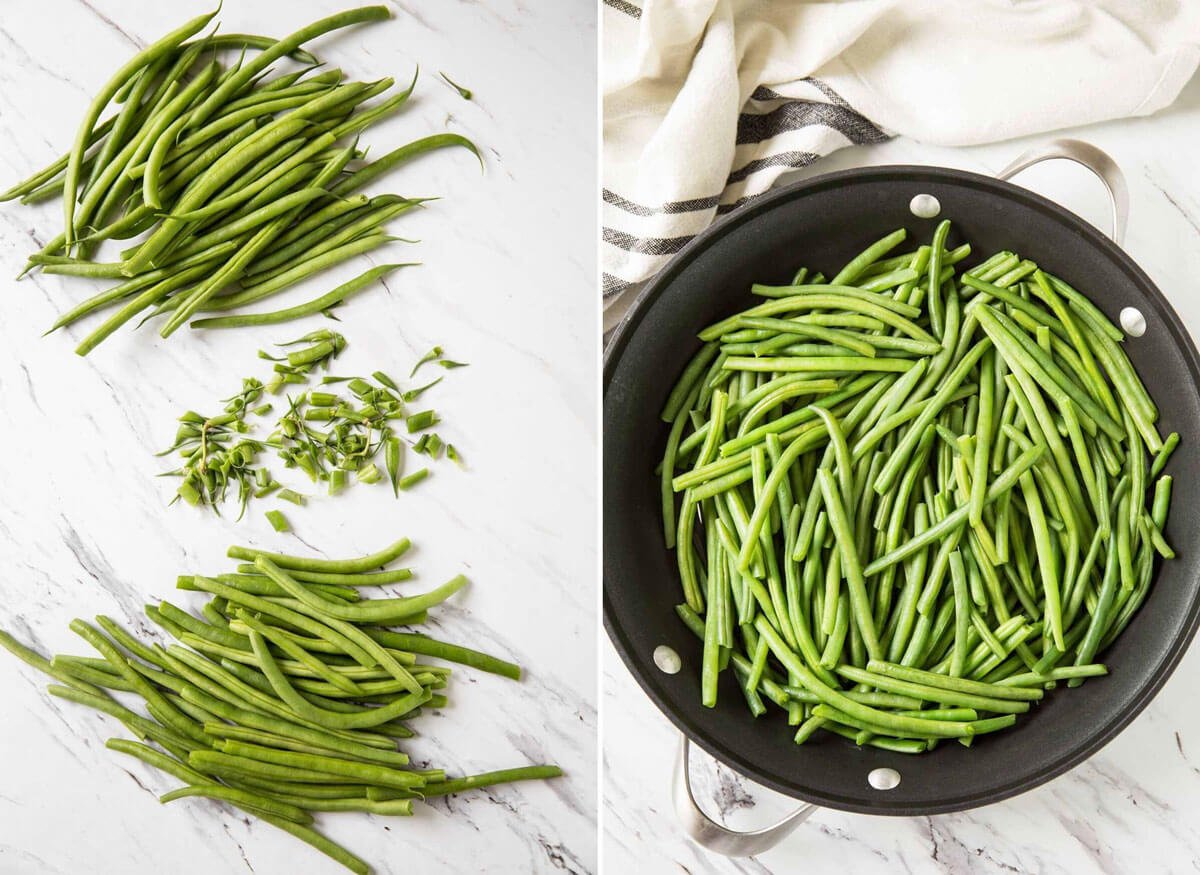 Fresh green beans.