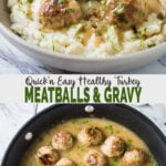 Super soft melt-in-mouth texture of these ground turkey meatballs along with a creamy delicious gravy makes it into a satisfying meal. You can also label them as Thanksgiving turkey meatballs and include them in the upcoming holiday party menu. #watchwhatueat #healthythanksgiving #turkey #meatballs #thanksgivingturkey