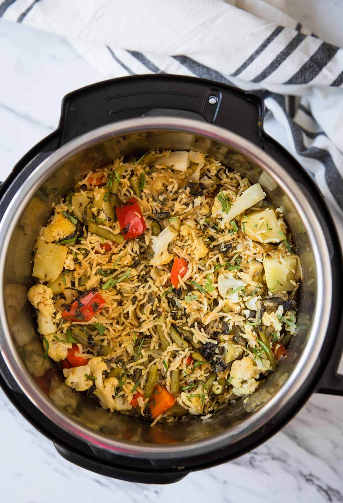 Instant Pot vegetable biryani