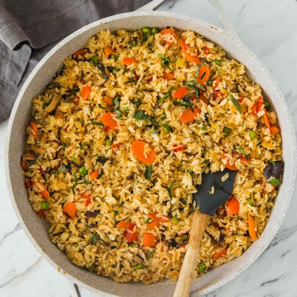 Quick And Easy Healthy Vegetable Thai Fried Rice With Amazing Flavors