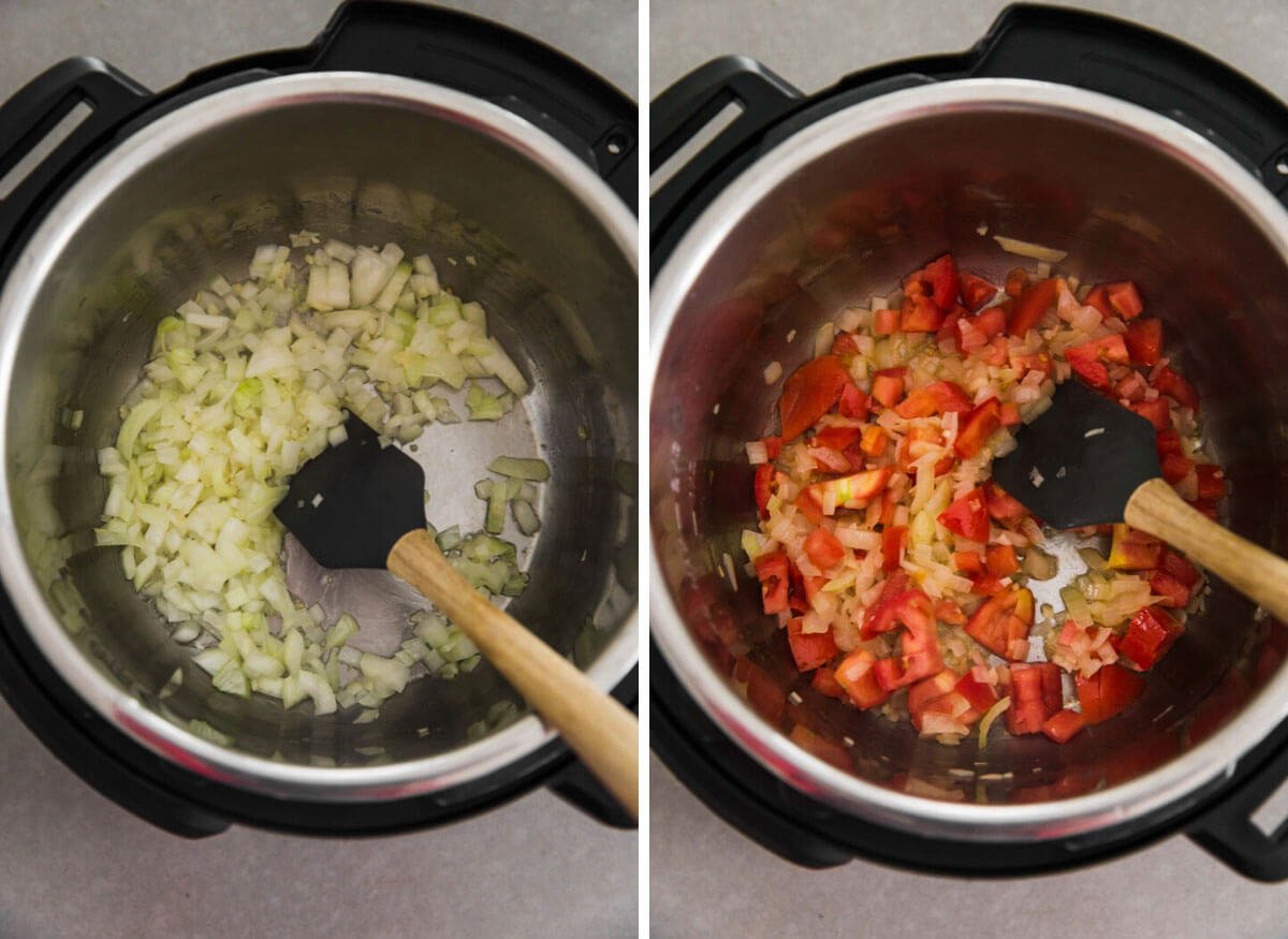 Cooking onion and tomato in Instant Pot