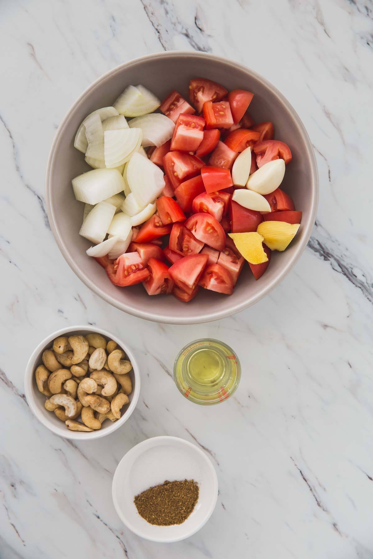 ingredients for making chicken butter masala