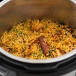 Authentic Indian chicken biryani prepared in an Instant Pot.