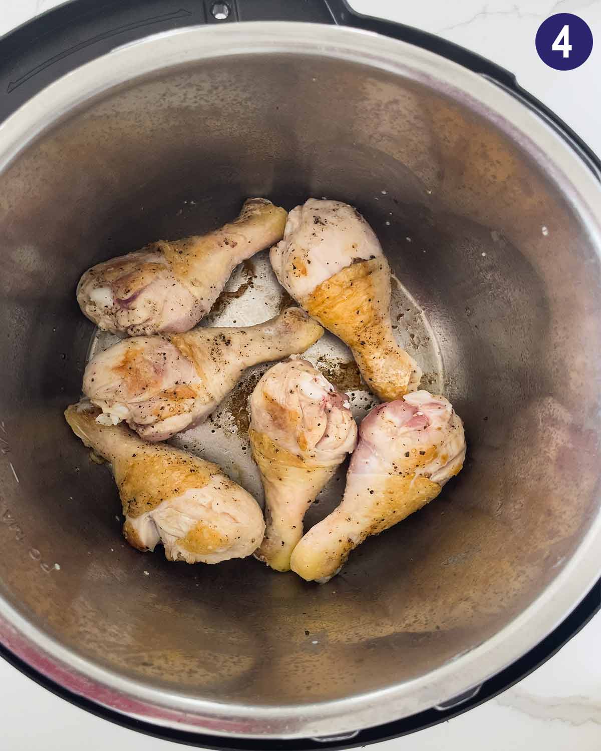 Roasting chicken drumstick in Instant Pot.