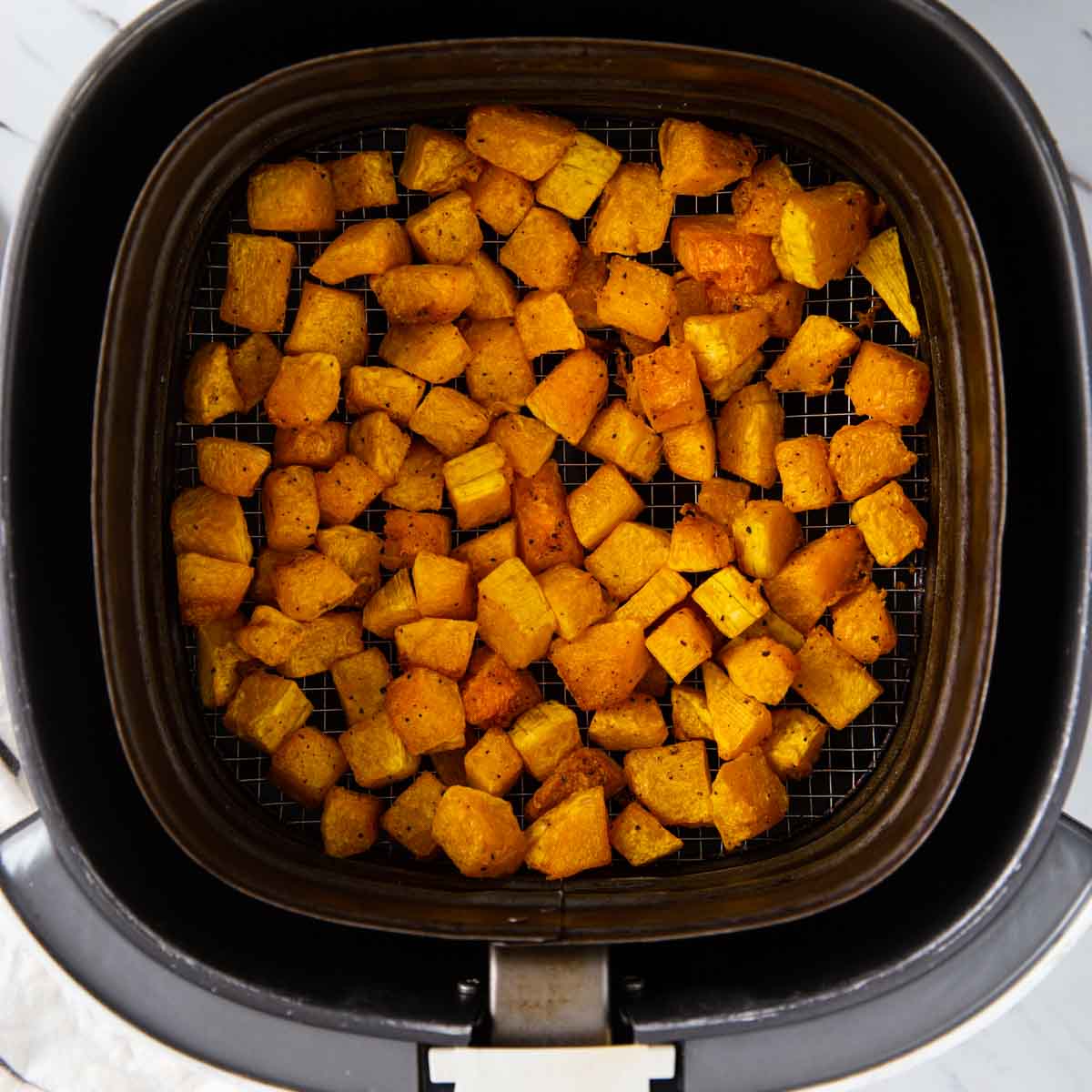 Air Fryer roasted butternut squash bites